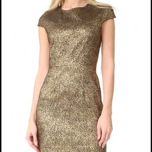 DVF gold cap sleeve dress - NWOT